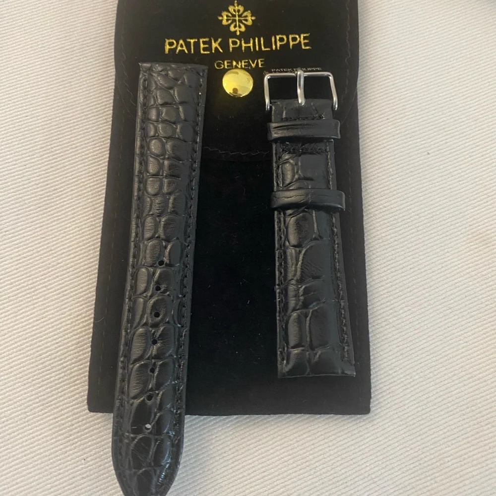 Patek Philippe Black Crocodile Pattern Strap